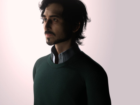 Dev Patel Character Low-poly 3D Model