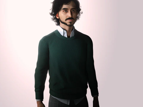 Dev Patel Character Low-poly 3D Model