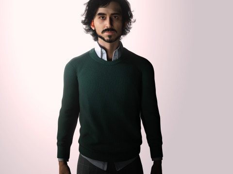 Dev Patel Character Low-poly 3D Model