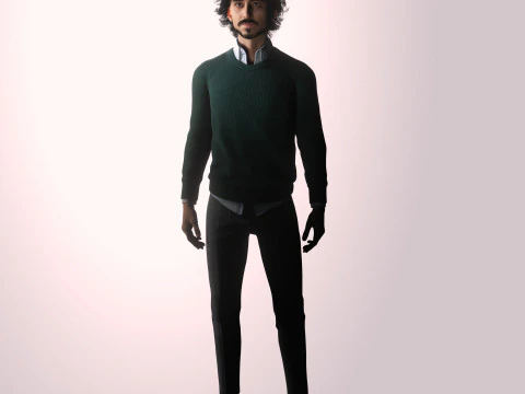 Dev Patel Character Low-poly 3D Model