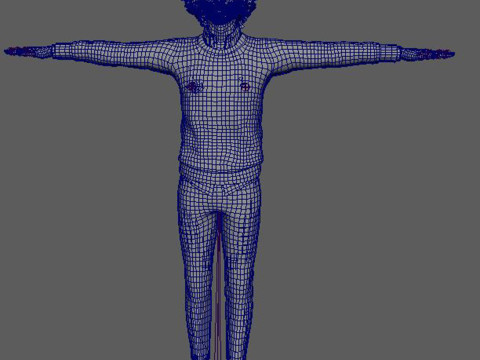 Dev Patel Character Low-poly 3D Model