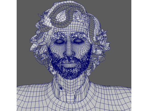 Dev Patel Character Low-poly 3D Model