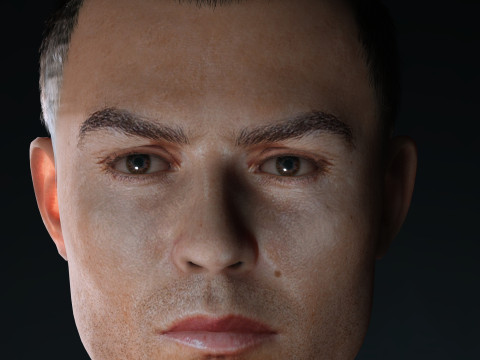 Cristiano Ronaldo Al Nassr Kit - Hyper Realistic Low-poly 3D 모델