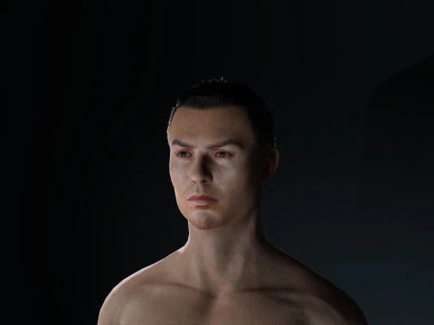 Cristiano Ronaldo Al Nassr Kit - Hyper Realistic Low-poly 3D Model