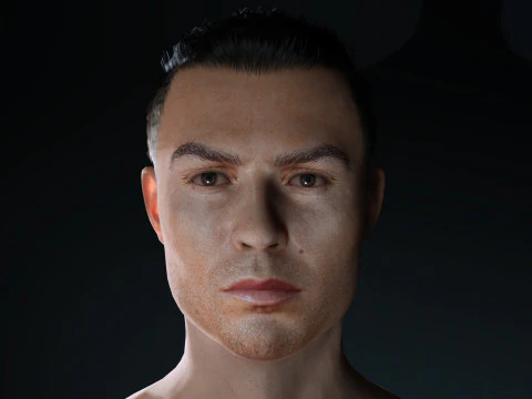 Cristiano Ronaldo Al Nassr Kit - Hyper Realistic Low-poly 3D Model