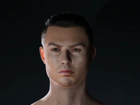 Cristiano Ronaldo Al Nassr Kit - Hyper Realistic Low-poly 3D Model