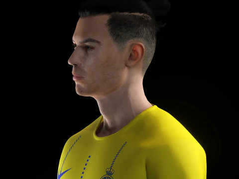 Cristiano Ronaldo Al Nassr Kit - Hyper Realistic Low-poly 3D Model