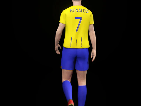 Cristiano Ronaldo Al Nassr Kit - Hyper Realistic Low-poly 3D Model