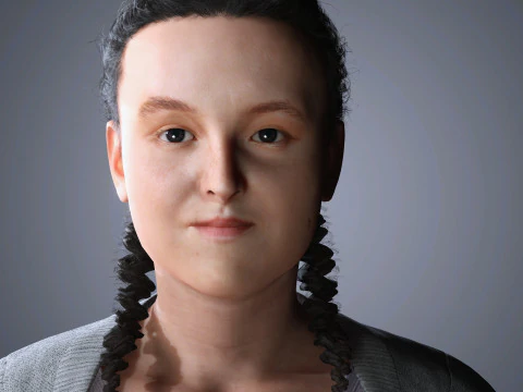 Bella Ramsey Character Low-poly 3D Model