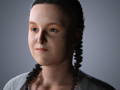 Bella Ramsey Character Low-poly 3D Model