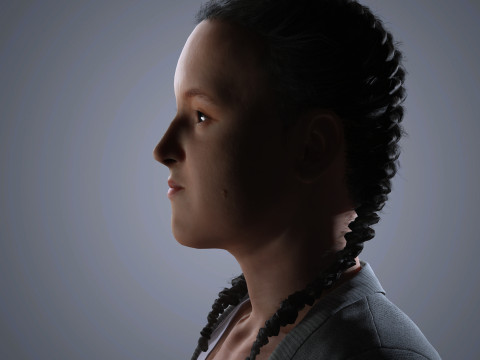 Bella Ramsey Character Low-poly 3D Model