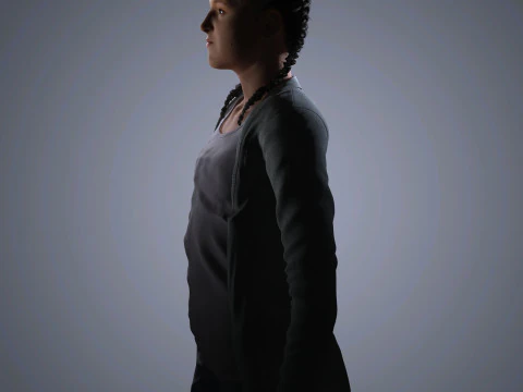 Bella Ramsey Character Low-poly 3D Model