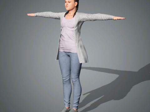 Bella Ramsey Character Low-poly 3D Model