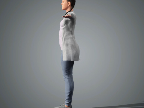 Bella Ramsey Character Low-poly 3D Model