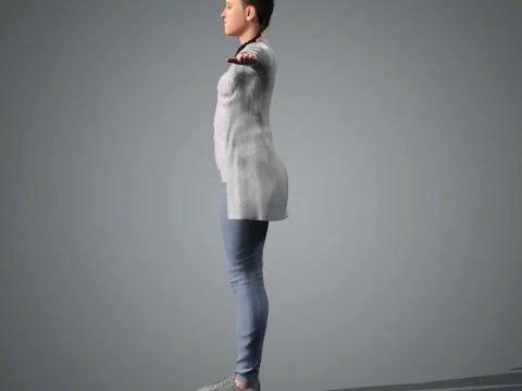 Bella Ramsey Character Low-poly 3D Model