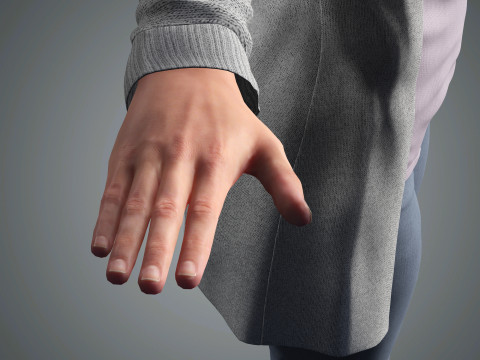 Bella Ramsey Character Low-poly 3D Model