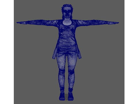 Bella Ramsey Character Low-poly 3D Model