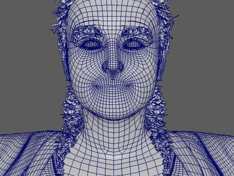 Bella Ramsey Character Low-poly 3D Model