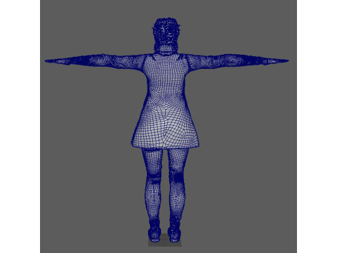 Bella Ramsey Character Low-poly 3D Model