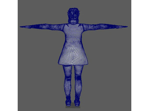 Bella Ramsey Character Low-poly 3D Model