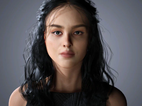 Olivia Rodrigo Character Low-poly 3D Model