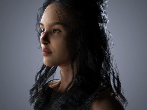 Olivia Rodrigo Character Low-poly Modello 3D