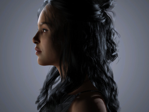 Olivia Rodrigo Character Low-poly Modello 3D