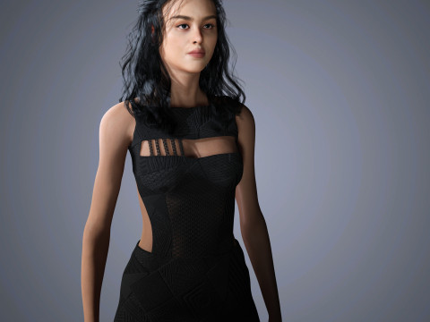 Olivia Rodrigo Character Low-poly Modello 3D