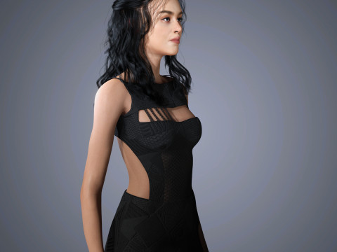 Olivia Rodrigo Character Low-poly Modello 3D