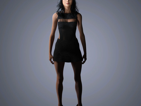 Olivia Rodrigo Character Low-poly Modello 3D