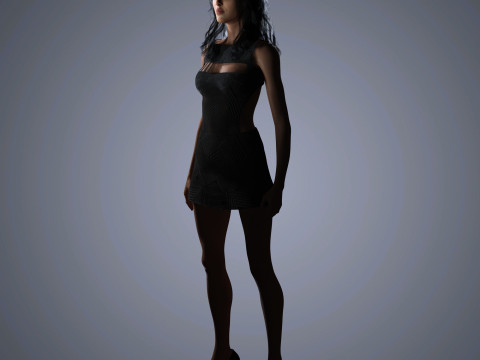 Olivia Rodrigo Character Low-poly Modello 3D