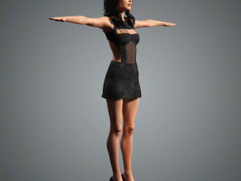 Olivia Rodrigo Character Low-poly Modello 3D