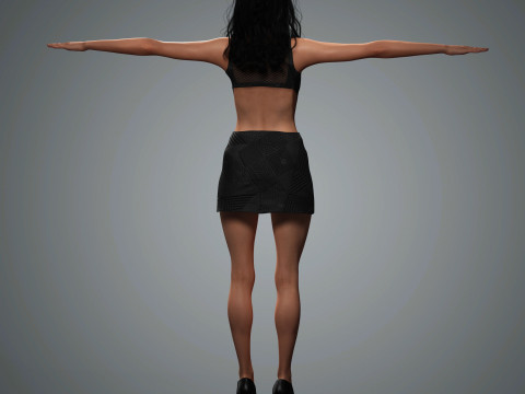 Olivia Rodrigo Character Low-poly Modello 3D