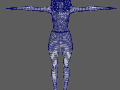 Olivia Rodrigo Character Low-poly Modello 3D