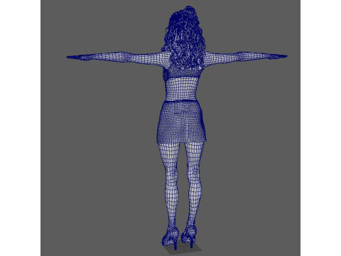 Olivia Rodrigo Character Low-poly Modello 3D