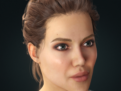 Angelina Jolie woman Low-poly 3D Modell
