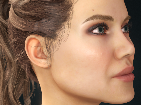 Angelina Jolie woman Low-poly 3D Modell