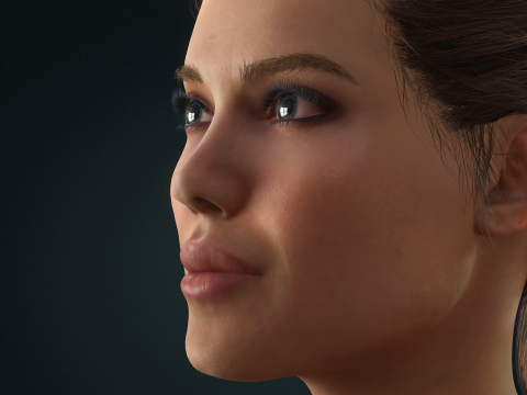 Angelina Jolie woman Low-poly 3D Modell