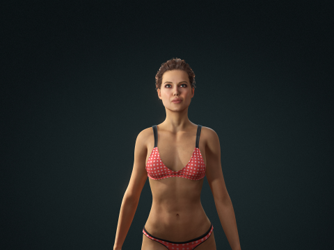 Angelina Jolie woman Low-poly 3D Modell