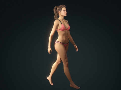 Angelina Jolie woman Low-poly 3D Modell