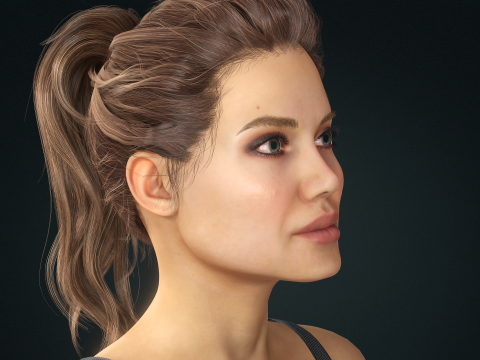 Angelina Jolie woman Low-poly 3D Modell