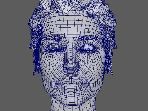 Angelina Jolie woman Low-poly 3D Modell