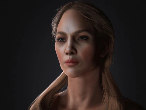 Jennifer Lopez Low-poly 3D Model