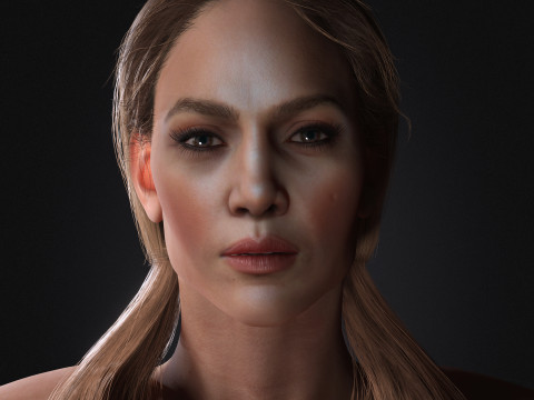 Jennifer Lopez Low-poly Model 3D