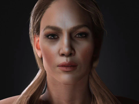 Jennifer Lopez Low-poly 3D Model