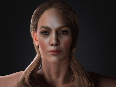 Jennifer Lopez Low-poly Model 3D