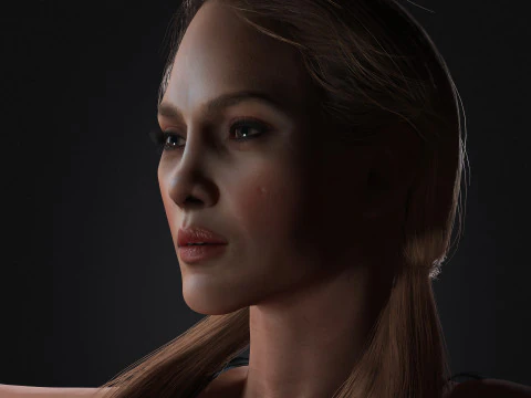 Jennifer Lopez Low-poly 3D Model