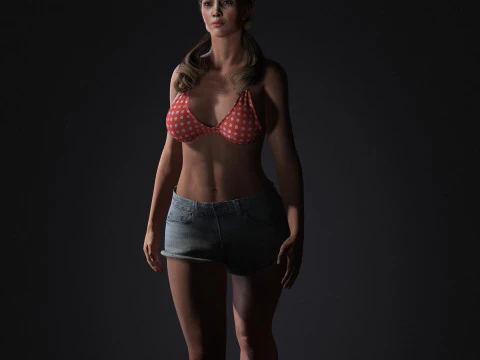 Jennifer Lopez Low-poly 3D Model