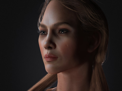 Jennifer Lopez Low-poly Model 3D