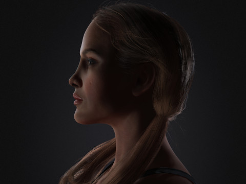 Jennifer Lopez Low-poly Model 3D